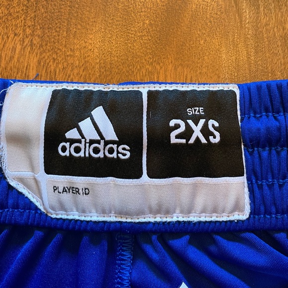 ADIDAS, Boys Youth Size 2 XS Blue Basketball Shorts - Picture 3 of 3